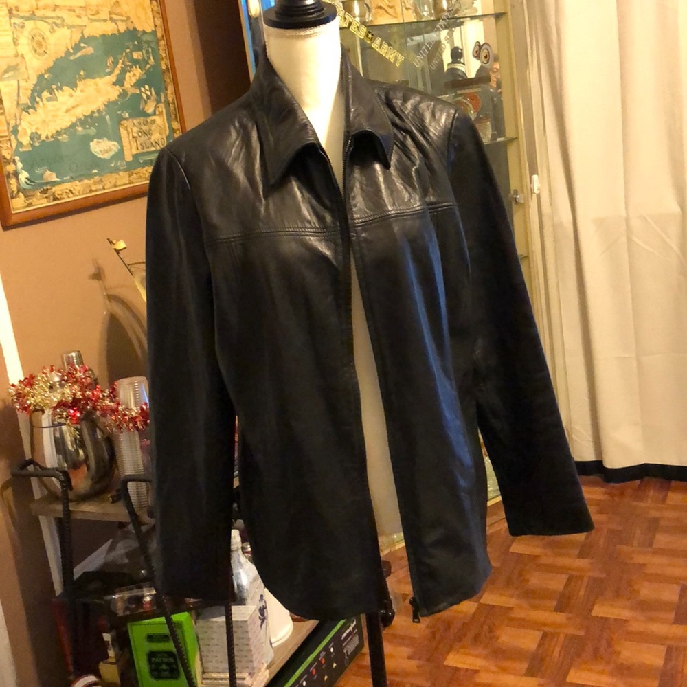 Ladies Black Leather Jacket